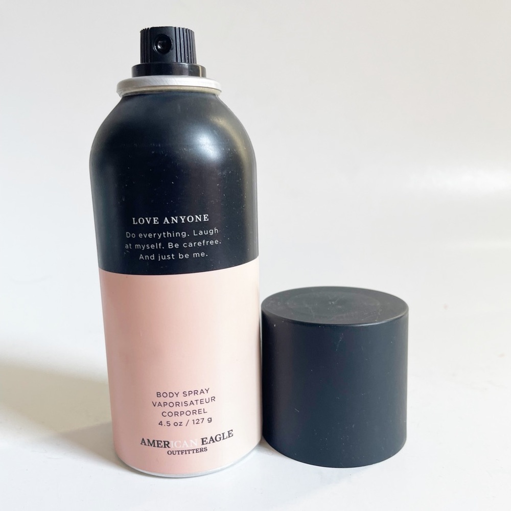 American Eagle love anyone body spray, half full
